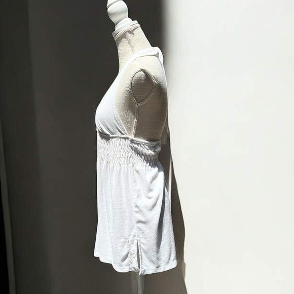 🌻Y2K Baby Phat White Terry Cloth Halter Swimsuit Cover-up Size Medium - Picture 6 of 12